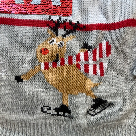NWT Joe  Boxer Gray and Red Team Santa / Reindeer jr. XL Sequins Reversible - Picture 4 of 12